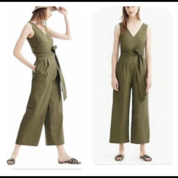 JCrew Sz 2 GREEN JUMPSUIT - Picture 1 of 9